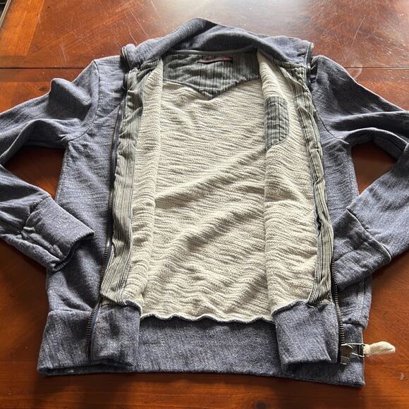 Levi Strauss & Co Mens Blue Denim Knit Jacket Size Small Zipper Front - Picture 8 of 10